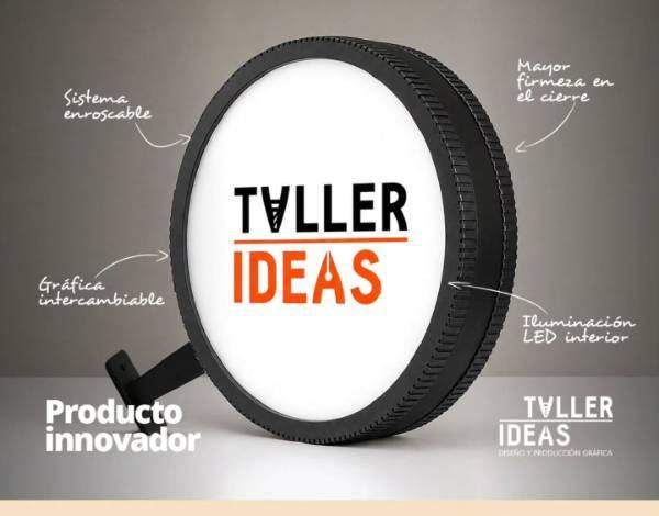 Paleta luminosa con sistema enroscable
